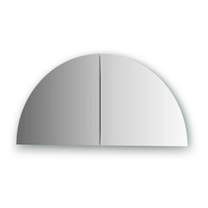 Зеркальная плитка Evoform с фацетом 5 mm - комплект 2 шт четверть круга 30х30 см; серебро