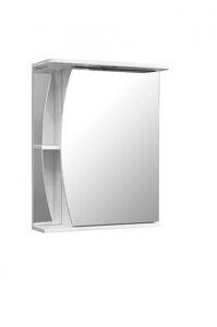 Зеркальный шкаф Stella Polar Волна Лана 55/C подвесной, белый, правый SP-00000044