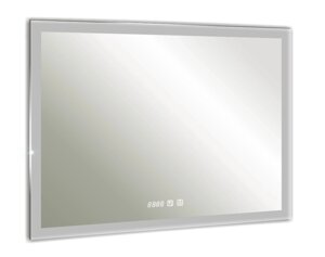 Зеркало Azario Гуверт LED-00002294 100х80 с подсветкой с сенсорным выключателем и часами