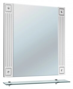 Зеркало Bellezza Венеция Люкс 75 белое патина серебро 4617600000390