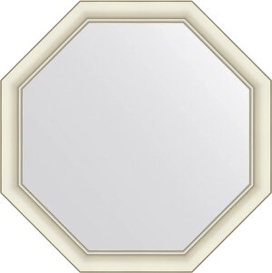 Зеркало Evoform Octagon BY 7432 71х71 белый с серебром,в багетной раме