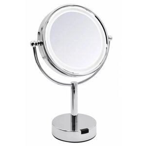 Зеркало косметическое Ridder Aurora с подсветкой, 1x/5x увеличение, хром
