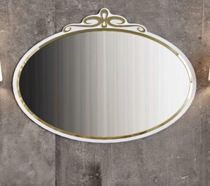 Зеркало La Beaute Charante 100 белое, декор золото M100CH1OR