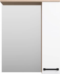 Зеркало Misty Крафт 60 R, белое, светлое дерево П-Кра-02060-011П