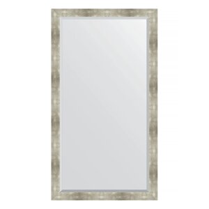 Зеркало напольное с фацетом в багетной раме Evoform алюминий 90 мм 111x201 см