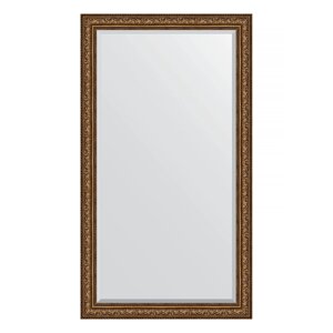 Зеркало напольное с фацетом в багетной раме Evoform виньетка состаренная бронза 109 мм 115x205 см