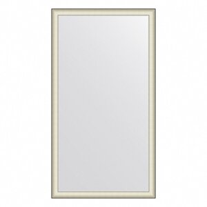 Зеркало напольное в багетной раме Evoform белая кожа с хромом 78 мм 109х200 см