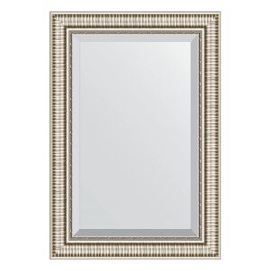 Зеркало с фацетом в багетной раме Evoform серебряный акведук 93 мм 67х97 см