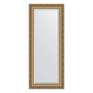 Зеркало с фацетом в багетной раме Evoform виньетка бронзовая 85 мм 60х145 см