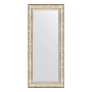 Зеркало с фацетом в багетной раме Evoform виньетка серебро 109 мм 70х160 см