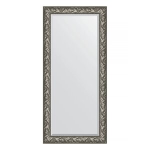 Зеркало с фацетом в багетной раме Evoform византия серебро 99 мм 79х169 см