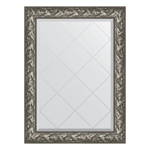 Зеркало с гравировкой в багетной раме Evoform византия серебро 99 мм 79x106 см