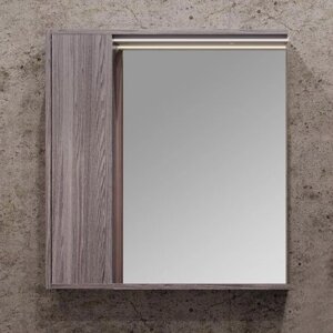 Зеркало-шкаф Акватон Стоун 80 грецкий орех, с подсветкой 1A228302SXC80
