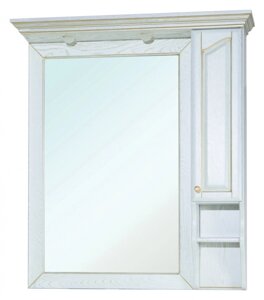 Зеркало-шкаф Bellezza Рим 100 R белое патина золото 4638117611022