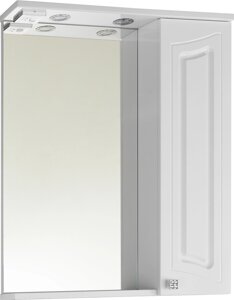 Зеркало-шкаф Vod-Ok Адам 65 R, белый /00004454