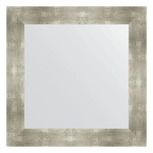 Зеркало в багетной раме Evoform алюминий 90 мм 70х70 см