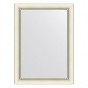 Зеркало в багетной раме Evoform белый с серебром 60 мм 54х74 см
