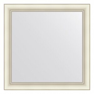 Зеркало в багетной раме Evoform белый с серебром 60 мм 64х64 см