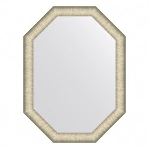 Зеркало в багетной раме Evoform брашированное серебро 59 мм 60х80 см