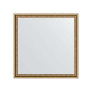 Зеркало в багетной раме Evoform бусы золотые 46 мм 72х72 см