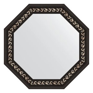 Зеркало в багетной раме Evoform черный ардеко 81 мм 69x69 см