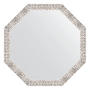 Зеркало в багетной раме Evoform мозаика хром 46 мм 58,2х58,2 см