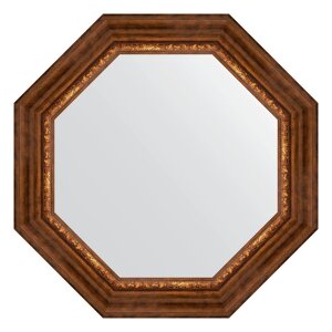 Зеркало в багетной раме Evoform римская бронза 88 мм 66,6х66,6 см