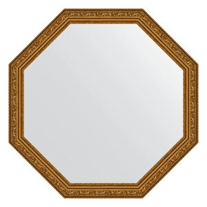 Зеркало в багетной раме Evoform виньетка состаренное золото 56 мм 70,4х70,4 см