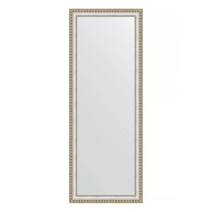 Зеркало в багетной раме Evoform золотые бусы на серебре 60 мм 55х145 см