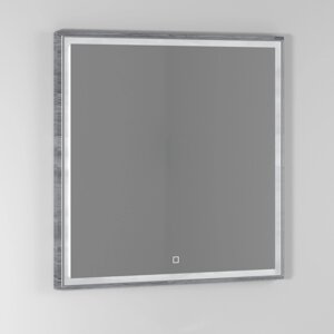 Зеркало Vod-Ok Лайт 80 лиственница, с подсветкой /9208