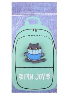 Значок Pin Joy Котик в свитере (металл)