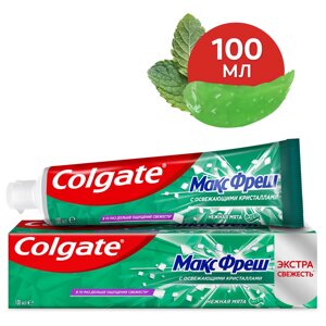 Зубная паста Colgate Макс Фреш Нежная мята с освежающими кристаллами для свежего дыхания и защиты от кариеса, 100 мл
