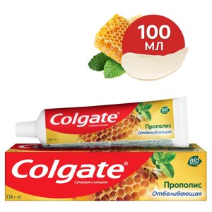 Зубная паста Colgate Прополис отбеливающая с натуральными ингредиентами для бережного отбеливания зубов и сохранения здоровья десен, 100 мл