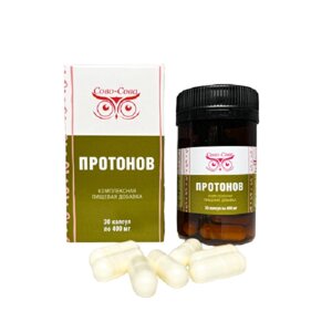 Протонов - Против глистов, парзитарка, Сово-Сова Россия - 30 капсул 450 мг