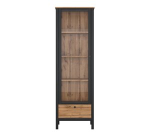 LOFT Шкаф REG1W1S (дуб вотан/чёрный) БРВ-мебель