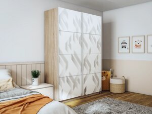 Шкаф-купе Прайм 2-х дверный 1400х570х2300 (Фотопечать плетение) Е1 мебель