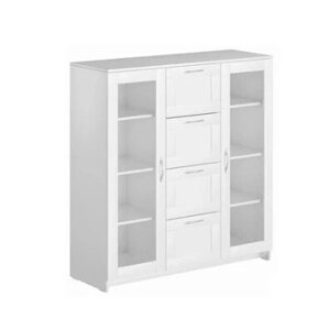 СИРИУС (БРИМНЭС) Тумба 2 двери со стеклом и 4 ящика 117х123 IKEA