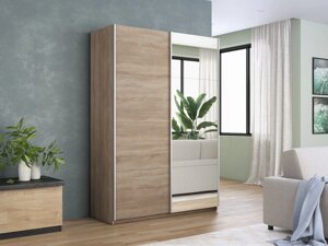 Шкаф-купе Прайм 2-х дверный 1200х570х2300 (ЛДСП, Зеркало) Е1 мебель