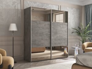 Шкаф-купе Эста 2-х дверный Комби 2000х660х2200/2400 (4 Зеркала бронза, 4 ЛДСП) Е1 мебель