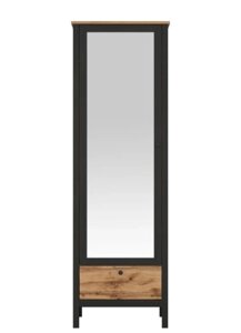 LOFT Шкаф SZF1W1S/60 (дуб вотан/чёрный) БРВ-мебель