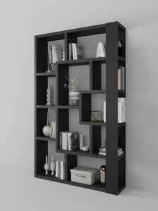 Стеллаж Twist 280x1300x2100 мм чёрное дерево