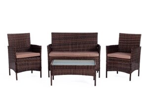 Лаундж сет (диван+2 кресла+столик+подушки) (mod. 210013 А) Тетчер (TetChair)