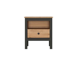Тумба прикроватная LOFT Дуб вотан/Черный KOM1S