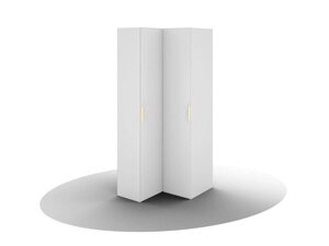 Шкаф угловой FEDERICA ШУ-03/1 сатин, белый бриллиант в Санкт-Петербурге от компании Фабрика Мебели