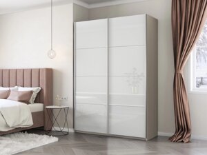 Шкаф-купе Прайм 2-х дверный 1200х570х2300 (Стекло белое) Е1 мебель