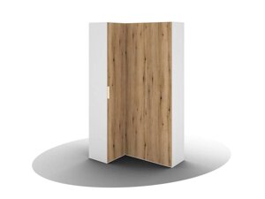 Шкаф угловой FEDERICA ШУ-02/2 сатин+дуб эвок, белый бриллиант+дуб эвок в Санкт-Петербурге от компании Фабрика Мебели