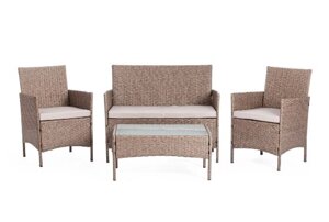Лаундж сет (диван+2 кресла+столик+подушки) (mod. 210013 А) Тетчер (TetChair)