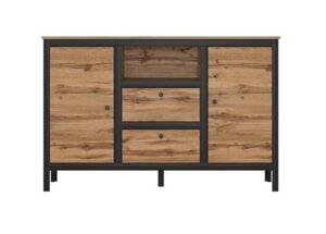 LOFT Тумба KOM2D2S/150 (дуб вотан/чёрный) БРВ-мебель