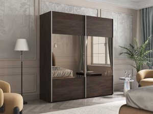 Шкаф-купе Эста 2-х дверный Комби 2000х660х2200/2400 (4 ЛДСП, 4 Зеркала бронза) Е1 мебель