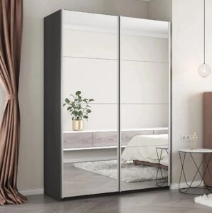 Шкаф-купе Прайм 2-х дверный 1600х570х2300 (Зеркало) Е1 мебель